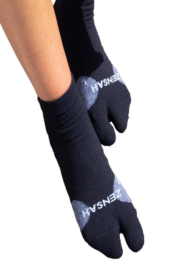 Zensah Compression Bunion Sport Socks - Bunion Relief Corrector Socks with Big Toe Separator (1 Pair - Black, Large) - Image 2
